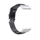 For Garmin QuickFit 26mm Kalebol Waxed Calfskin Leather Watch Band(Navy Blue) - 3
