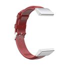 For Garmin QuickFit 26mm Kalebol Waxed Calfskin Leather Watch Band(Red) - 3