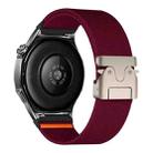 20mm Parachute Buckle Elastic Nylon Watch Band(Wine Red) - 1