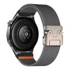 20mm Parachute Buckle Elastic Nylon Watch Band(Dark Grey) - 1
