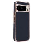 For Google Pixel 9 Pro XL Electroplating Soft Side Sticker Leather MagSafe Phone Case(Black) - 1