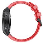 For Garmin QuickFit 22mm Kalebol Ladder Silicone Watch Band(Red) - 3