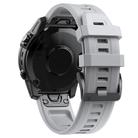 For Garmin QuickFit 22mm Kalebol Ladder Silicone Watch Band(Grey) - 2
