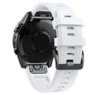 For Garmin QuickFit 26mm Kalebol Ladder Silicone Watch Band(White) - 2