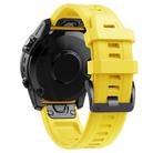For Garmin QuickFit 26mm Kalebol Ladder Silicone Watch Band(Yellow) - 2