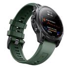 For Garmin QuickFit 26mm Kalebol Ladder Silicone Watch Band(Army Green) - 1