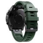 For Garmin QuickFit 26mm Kalebol Ladder Silicone Watch Band(Army Green) - 2