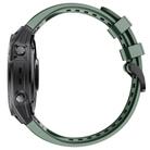 For Garmin QuickFit 26mm Kalebol Ladder Silicone Watch Band(Army Green) - 3