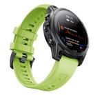 For Garmin QuickFit 26mm Kalebol Ladder Silicone Watch Band(Blue Green) - 1