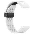 For Garmin QuickFit 22mm Kalebol Magnetic Buckle Silicone Watch Band(White) - 2