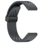 For Garmin QuickFit 22mm Kalebol Magnetic Buckle Silicone Watch Band(Grey) - 2