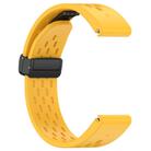 For Garmin QuickFit 22mm Kalebol Magnetic Buckle Silicone Watch Band(Yellow) - 2