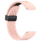 For Garmin QuickFit 22mm Kalebol Magnetic Buckle Silicone Watch Band(Light Pink) - 2
