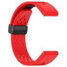 For Garmin QuickFit 26mm Kalebol Magnetic Buckle Silicone Watch Band(Red) - 2
