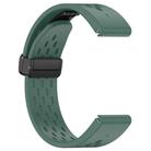 For Garmin QuickFit 26mm Kalebol Magnetic Buckle Silicone Watch Band(Dark Green) - 2