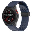 For Garmin QuickFit 26mm Kalebol Magnetic Buckle Silicone Watch Band(Dark Blue) - 1