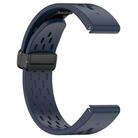 For Garmin QuickFit 26mm Kalebol Magnetic Buckle Silicone Watch Band(Dark Blue) - 2