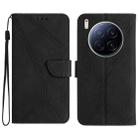 For Tecno Camon 40 Premier Stitching Embossed Leather Phone Case(Black) - 1