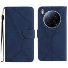 For Tecno Camon 40 Premier Stitching Embossed Leather Phone Case(Blue) - 1