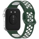 For Huawei Watch Fit3 Kalebol Two-tone Silicone Strap(Dark Green White) - 2