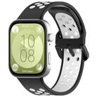 For Huawei Watch Fit3 Kalebol Two-tone Silicone Strap(Black White) - 1