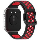 For Huawei Watch Fit3 Kalebol Two-tone Silicone Strap(Black Red) - 2