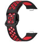 For Huawei Watch Fit3 Kalebol Two-tone Silicone Strap(Black Red) - 3