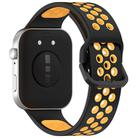 For Huawei Watch Fit3 Kalebol Two-tone Silicone Strap(Black Yellow) - 2
