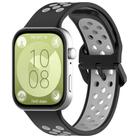 For Huawei Watch Fit3 Kalebol Two-tone Silicone Strap(Black Grey) - 1
