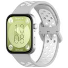 For Huawei Watch Fit3 Kalebol Two-tone Silicone Strap(Grey White) - 1