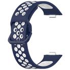 For Huawei Watch Fit3 Kalebol Two-tone Silicone Strap(Midnight Blue White) - 3