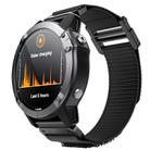 For Garmin QuickFit 26mm Kalebol Loop Nylon Buckle Watch Band(Black) - 1