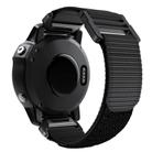 For Garmin QuickFit 26mm Kalebol Loop Nylon Buckle Watch Band(Black) - 2