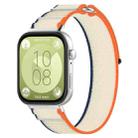 For Huawei Watch Fit3 Kalebol Wild Path Nylon Strap(Orange + Beige) - 1