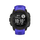 For Garmin Instinct 22mm Kalebol Steel Buckle Silicone Watch Band(Royal Blue) - 2