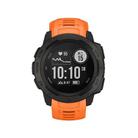 For Garmin Instinct 22mm Kalebol Steel Buckle Silicone Watch Band(Orange) - 2