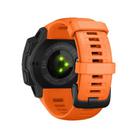 For Garmin Instinct 22mm Kalebol Steel Buckle Silicone Watch Band(Orange) - 3