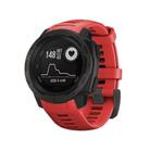 For Garmin Instinct 22mm Kalebol Steel Buckle Silicone Watch Band(Red) - 1