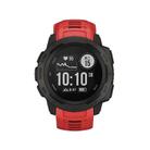 For Garmin Instinct 22mm Kalebol Steel Buckle Silicone Watch Band(Red) - 2