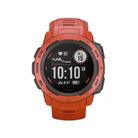 For Garmin Instinct 22mm Kalebol Steel Buckle Silicone Watch Band(Flame Red) - 2