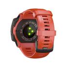 For Garmin Instinct 22mm Kalebol Steel Buckle Silicone Watch Band(Flame Red) - 3