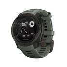 For Garmin Instinct 22mm Kalebol Steel Buckle Silicone Watch Band(Army Green) - 1