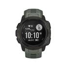 For Garmin Instinct 22mm Kalebol Steel Buckle Silicone Watch Band(Army Green) - 2