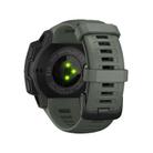For Garmin Instinct 22mm Kalebol Steel Buckle Silicone Watch Band(Army Green) - 3