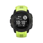 For Garmin Instinct 22mm Kalebol Steel Buckle Silicone Watch Band(Green) - 2