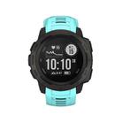 For Garmin Instinct 22mm Kalebol Steel Buckle Silicone Watch Band(Teal) - 2