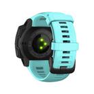 For Garmin Instinct 22mm Kalebol Steel Buckle Silicone Watch Band(Teal) - 3
