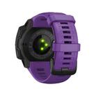 For Garmin Instinct 22mm Kalebol Steel Buckle Silicone Watch Band(Purple) - 3