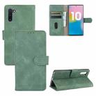 For Samsung Galaxy Note10 Solid Color Skin Feel Magnetic Buckle Horizontal Flip Calf Texture PU Leather Case with Holder & Card Slots & Wallet(Green) - 1