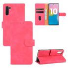 For Samsung Galaxy Note10 Solid Color Skin Feel Magnetic Buckle Horizontal Flip Calf Texture PU Leather Case with Holder & Card Slots & Wallet(Rose Red) - 1